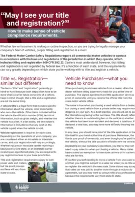 FREE Title & Registration Compliance Brief